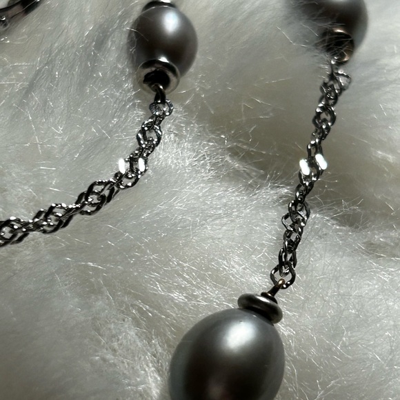 💎 HONORA Vintage Cultured Freshwater Storm Grey Pearl Necklace - Picture 5 of 6